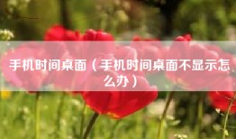 手机时间桌面（手机时间桌面不显示怎么办）