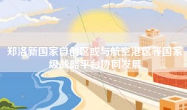 郑洛新国家自创区或与航空港区等国家级战略平台协同发展