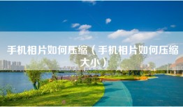 手机相片如何压缩（手机相片如何压缩大小）