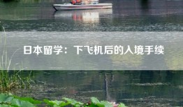 日本留学：下飞机后的入境手续