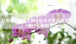 红米手机连不上网（红米手机连接不上wifi是什么原因）