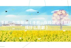 手机qq在线显示（手机qq在线显示手机在线什么意思）