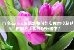 百度umeditor编辑器如何能实现直接粘贴把图片上传到服务器中？