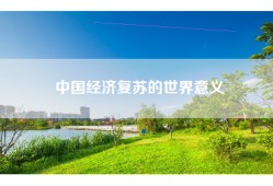 中国经济复苏的世界意义