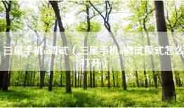 三星手机u调试（三星手机u调试模式怎么打开）