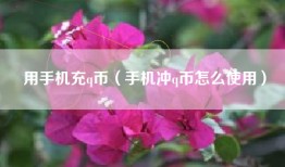 用手机充q币（手机冲q币怎么使用）