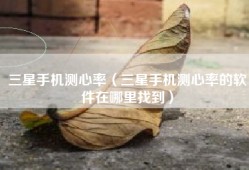 三星手机测心率（三星手机测心率的软件在哪里找到）