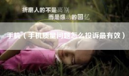 手机（手机质量问题怎么投诉最有效）
