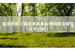新发手机（新发手机多长时间卖会降价还不过时）