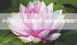 小红书广告怎么制作？投放形式有哪些？