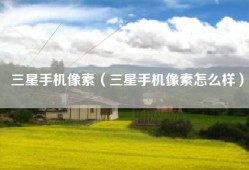 三星手机像素（三星手机像素怎么样）