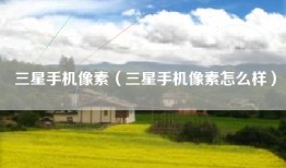 三星手机像素（三星手机像素怎么样）