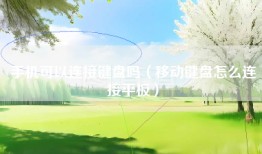 手机可以连接键盘吗(移动键盘怎么连接平板)