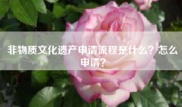 非物质文化遗产申请流程是什么？怎么申请？