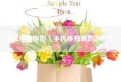 手机移轴摄影（手机移轴摄影怎么拍）