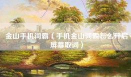 金山手机词霸（手机金山词霸怎么开启屏幕取词）