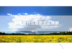 物质是什么意思怎么理解