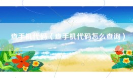 查手机代码（查手机代码怎么查询）