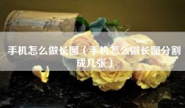 手机怎么做长图（手机怎么做长图分割成几张）