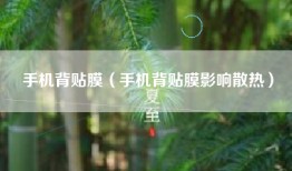 手机背贴膜（手机背贴膜影响散热）