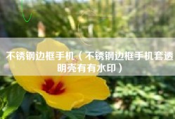 不锈钢边框手机（不锈钢边框手机套透明壳有有水印）