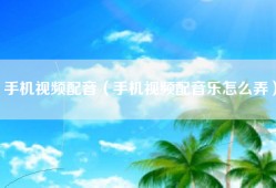 手机视频配音（手机视频配音乐怎么弄）
