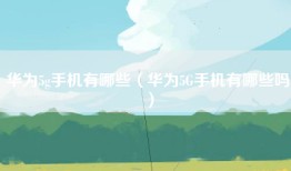 华为5g手机有哪些（华为5G手机有哪些吗）