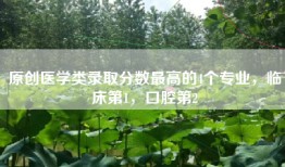 原创医学类录取分数最高的4个专业，临床第1，口腔第2
