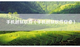 手机越狱软件（手机越狱软件安卓）