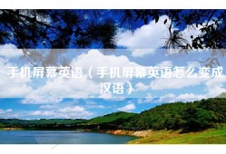 手机屏幕英语（手机屏幕英语怎么变成汉语）