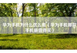 华为手机为什么这么贵（华为手机哪款手机最值得买）