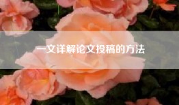 一文详解论文投稿的方法