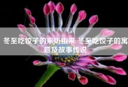 冬至吃饺子的来历由来 冬至吃饺子的寓意及故事传说