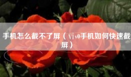 手机怎么截不了屏（ⅵv0手机如何快速截屏）