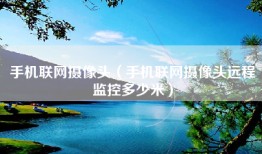 手机联网摄像头（手机联网摄像头远程监控多少米）