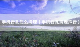 手机音孔怎么清理（手机音孔清理声音）