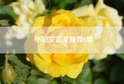 小论文范文推荐8篇