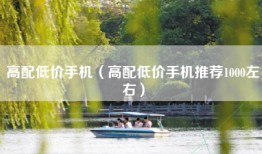 高配低价手机（高配低价手机推荐1000左右）