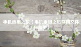 手机泰坦之旅（手机泰坦之旅存档文件在哪里）