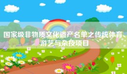 国家级非物质文化遗产名单之传统体育、游艺与杂技项目