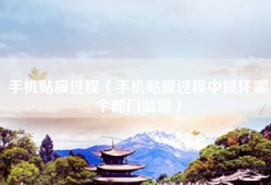 手机贴膜过程（手机贴膜过程中损坏哪个部门监管）