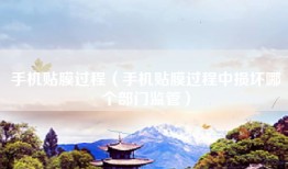 手机贴膜过程（手机贴膜过程中损坏哪个部门监管）