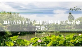 耳机连接手机（耳机连接手机还有外放声音）