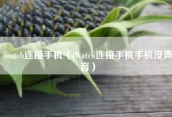 iwatch连接手机（iWatch连接手机手机没声音）