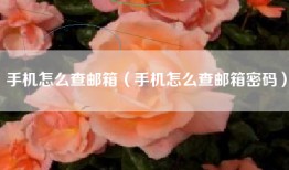 手机怎么查邮箱（手机怎么查邮箱密码）