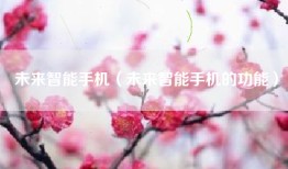 未来智能手机（未来智能手机的功能）