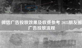 微信广告投放效果及收费参考 2025朋友圈广告投放流程