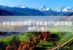 手机银行与微信（手机银行与微信绑定有什么用）