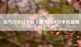 氙气闪光灯手机（氙气闪光灯手机能用吗）