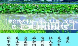 【找合伙人】碰一碰支付上新，全新玩法，新一波商机诚招全国代理